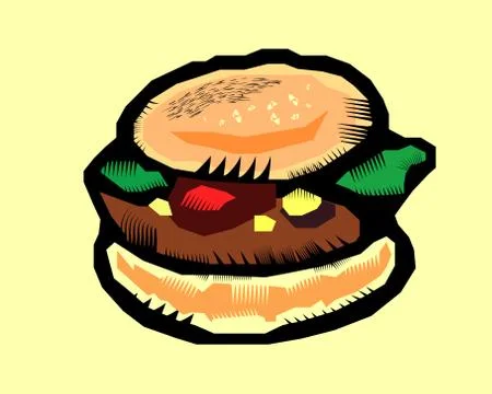 Hamburger symbol Stock Illustration