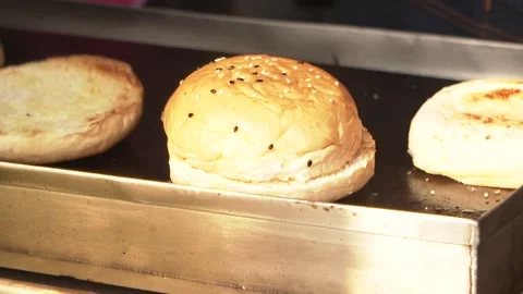 A hamburger is a type of food 2 Stock Footage 147159966