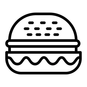 Hamburger Vector Icon Design Illustration Stock Illustration