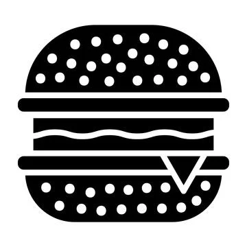Hamburger Vector Icon Design Illustration Stock Illustration