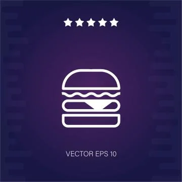 Hamburger vector icon Stock Illustration