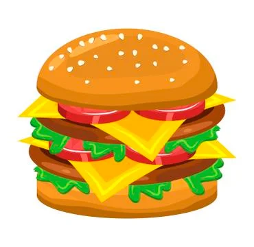 Hamburger vector symbol icon design. Stock Illustration