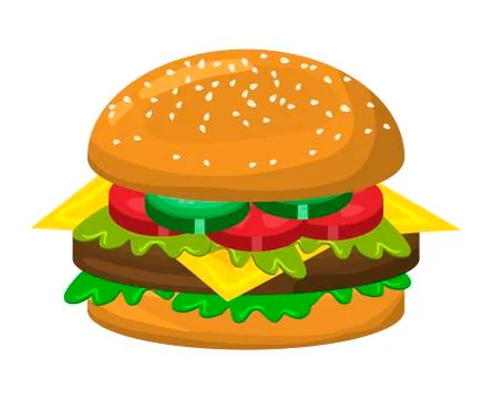 Hamburger vector symbol icon design. Stock Illustration