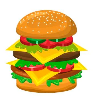 Hamburger vector symbol icon design. Stock Illustration
