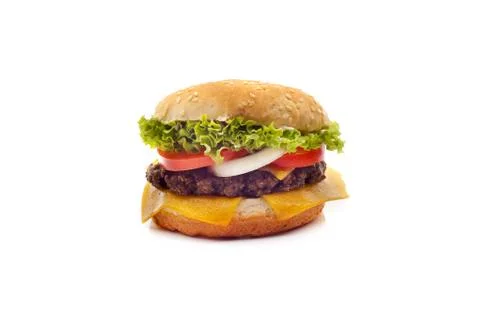 Hamburger on white background Foto stock