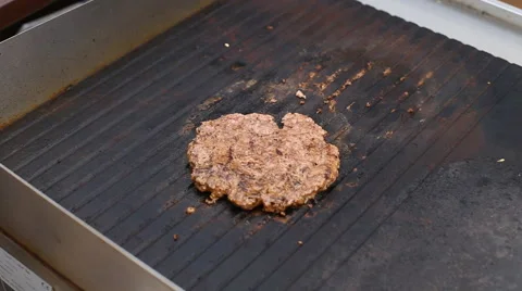 Hamburgers Cutlets Grilling on Grid Stock Footage 62112965
