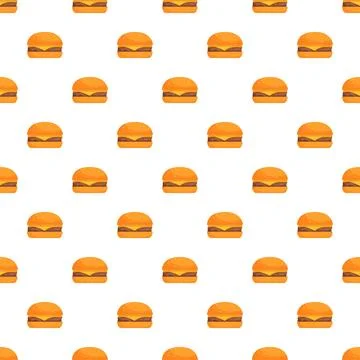 Hamburgers repeating in an endless pattern Stock Illustration