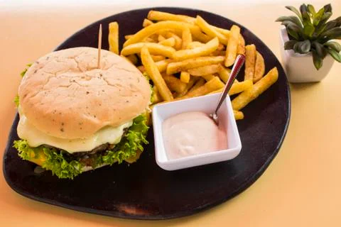 HAMBURGESA MR KIBBE Stock Photos