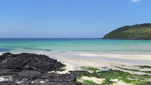 Hamdeok Seoubong beach Stock Footage