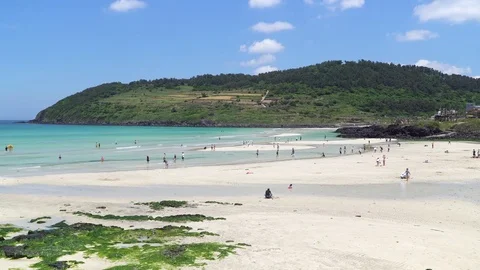 Hamdeok Seoubong beach Stock Footage