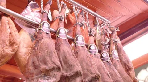 Hamhocks Market Stock Footage 8857271