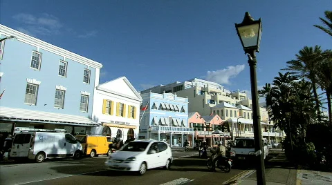 Hamilton, The Capital Of Bermuda Stock Footage 678685