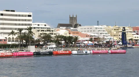 Hamilton seen from the sea Stock Footage 60085116