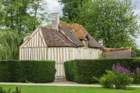 The Hamlet in the castle park Stock Photos