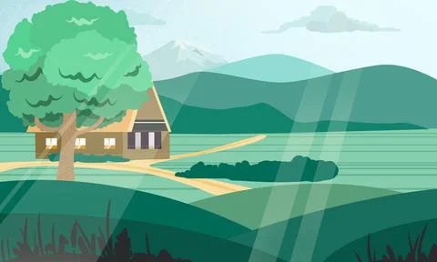 Hamlet Stock Illustration