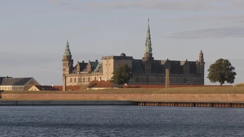 Hamlet's Castle in Helsingor ,Denmark Video stock 129515964