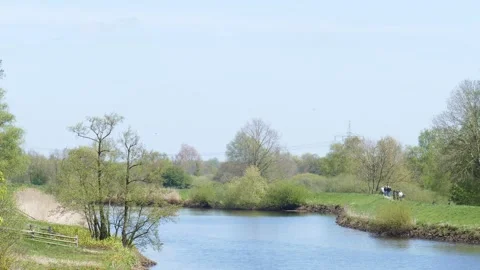 Hamme, Ritterhude, County Osterholz, Lower Saxony, Germany, Europe Stock Footage 241786012