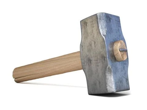 Hammer. 3D Hammer. 3D render illustration isolated on white background Cop... 스톡 사진