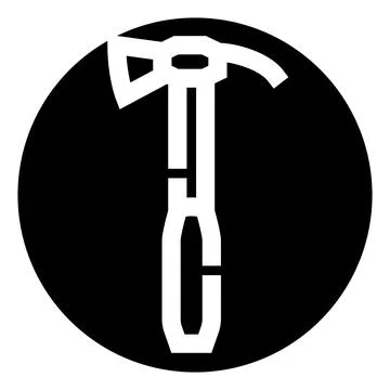 Hammer and axe combined tool icon for construction Stock Illustration