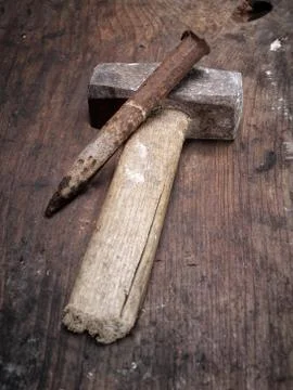 Hammer and chisel Stock Photos