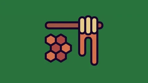 A hammer and on green background piece of wood green screen animated chromakey Video stock 335091884