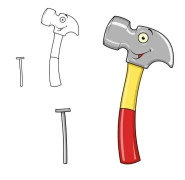 Hammer and nail Stock Illustration