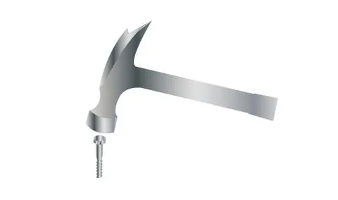 Hammer and nail Stock Illustration
