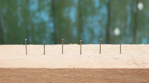 Hammer And Nails Vídeo Stock 47200712