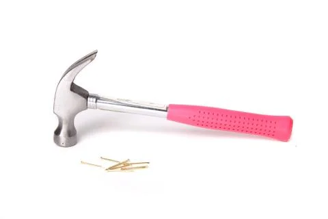 Hammer and nails Foto stock