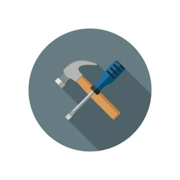 Hammer and screwdriver Stock Illustration