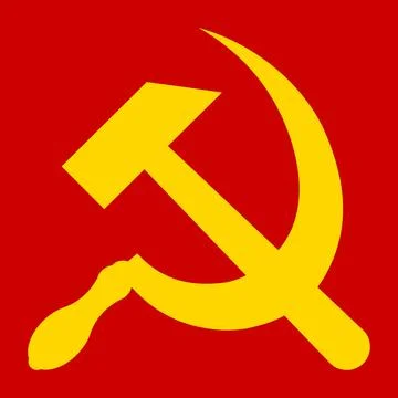 The hammer and sickle symbol of the Soviet Union, vector Stock Illustration