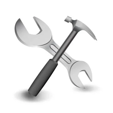 Hammer and Spanner Stock Illustration
