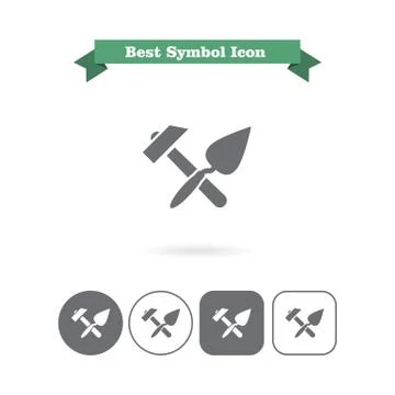 Hammer and trowel 스톡 일러스트