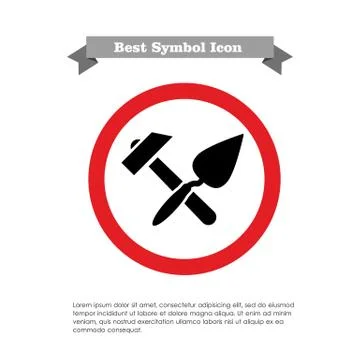 Hammer and trowel Stock-Illustration