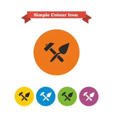 Hammer and trowel Stock-Illustration
