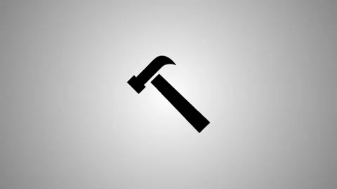 Hammer animation rotating in three dimensional space on gradient background.. Vídeos de archivo 346491159