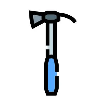 Hammer axe tool for building construction work Stock Illustration