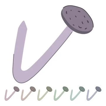 Hammer bent nail vector cartoon graphic Ilustração Stock