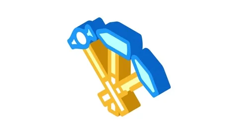 Hammer blacksmith metal isometric icon animation Stock Footage 327286993