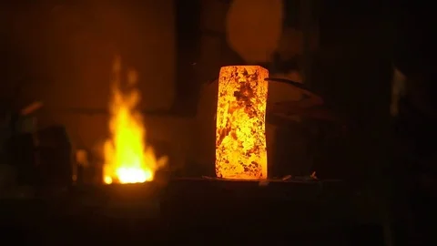 Hammer in the blacksmith workshop Video stock 72692998