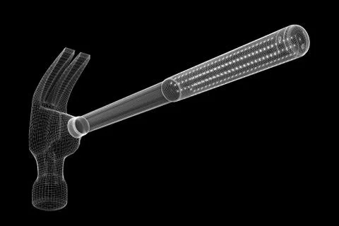 Hammer body structure isolated on a background Stock Illustration