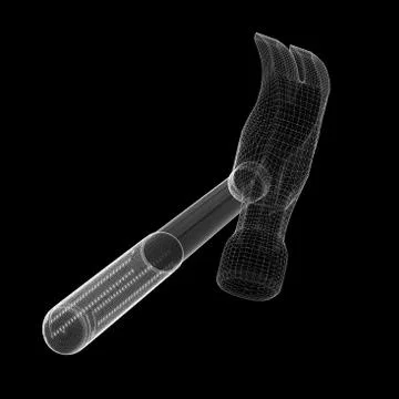 Hammer body structure isolated on a background Stock Illustration