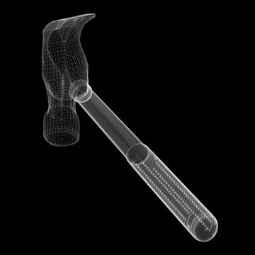 Hammer body structure isolated on a background Stock Illustration