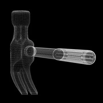 Hammer body structure isolated on a background Stock Illustration