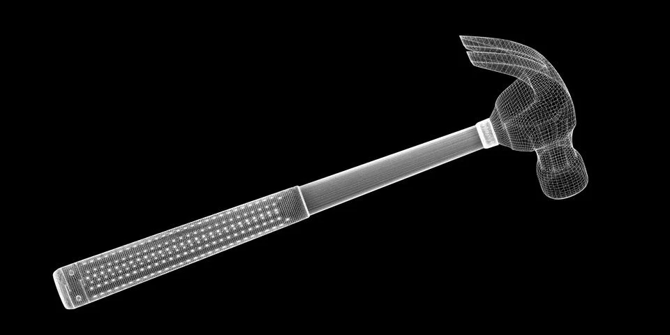 Hammer body structure isolated on a background Stock Illustration