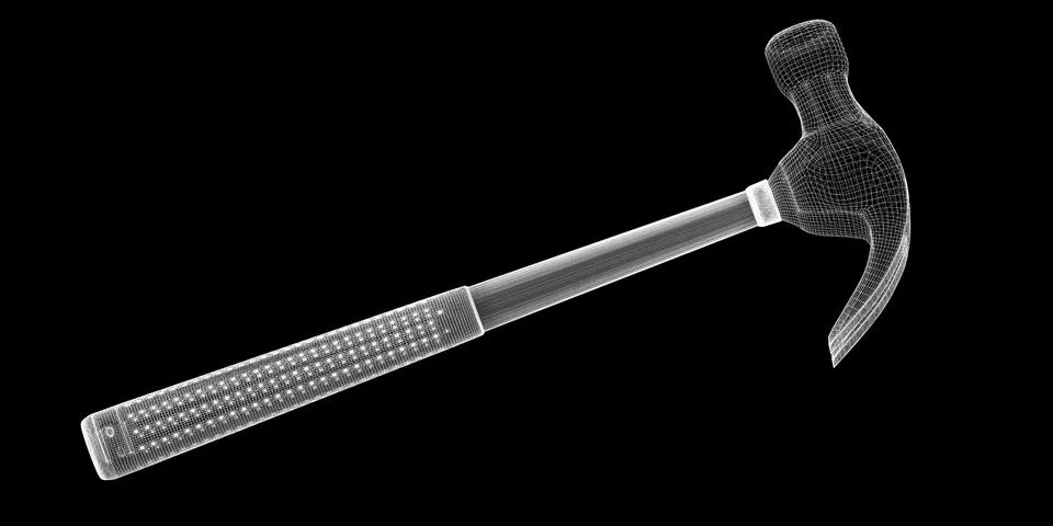 Hammer body structure isolated on a background Stock Illustration