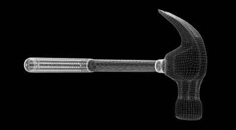 Hammer body structure isolated on a background Stock Illustration