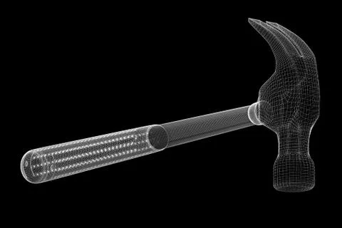 Hammer body structure isolated on a background Stock Illustration