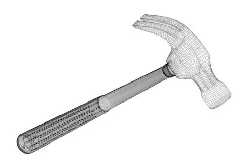 Hammer body structure isolated on a background Stock Illustration