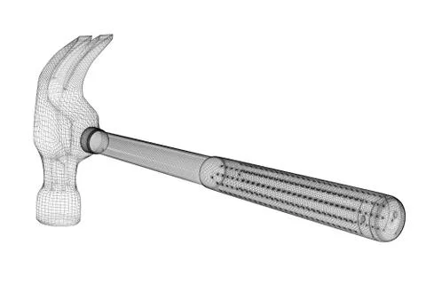 Hammer body structure isolated on a background Stock Illustration